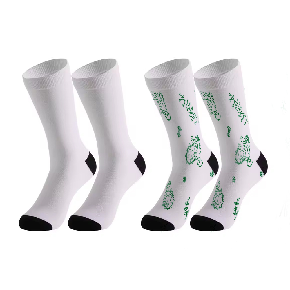 Sublimation Blank White Socks Custom DIY Polyester Socks Blank Heat Transfer Socks Suitable for Children & Men & Women