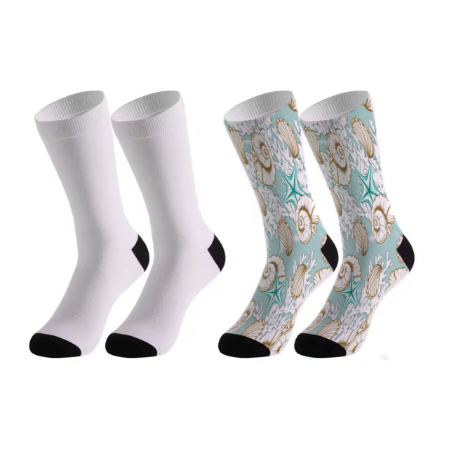 Sublimation Blank White Socks Custom DIY Polyester Socks Blank Heat Transfer Socks Suitable for Children & Men & Women
