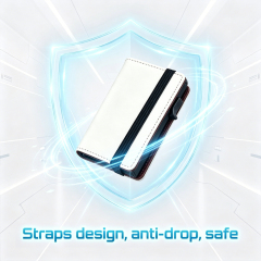 Sublimation Blank PU Leather Card Holder 4-Card Capacity Custom DIY Automatic Pop-Up Black / Brown Card Holders Heat Transfer Blanks for Custom Logo