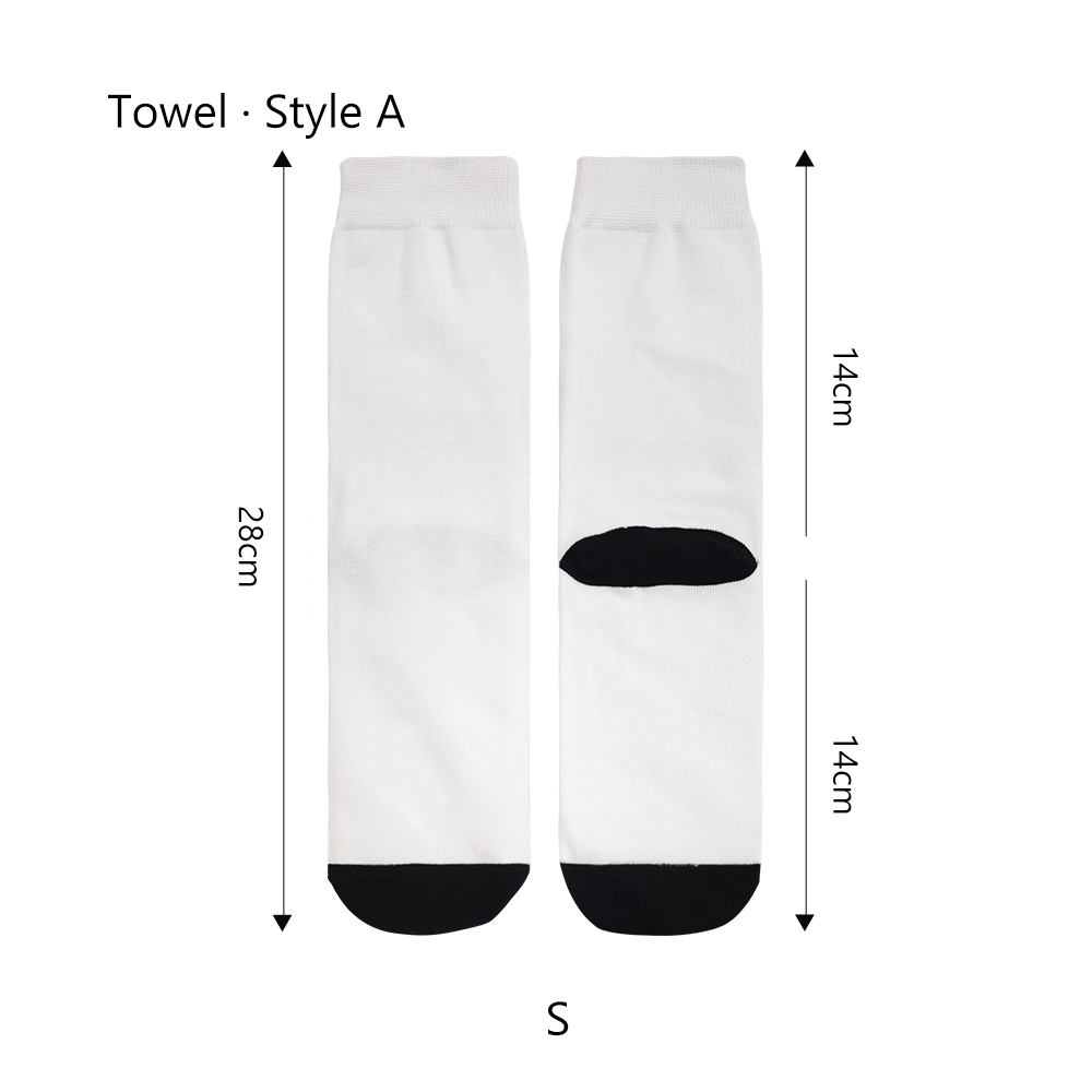 Sublimation Blank White Socks Custom DIY Polyester Socks Blank Heat Transfer Socks Suitable for Children & Men & Women