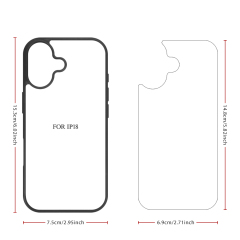 New Arrival Sublimation Blank 2D TPU Phone Case for iPhone 18 Series | Custom DIY 2D TPU Phone Covers With Aluminum Sheet for iPhone 18 17 16 Etc