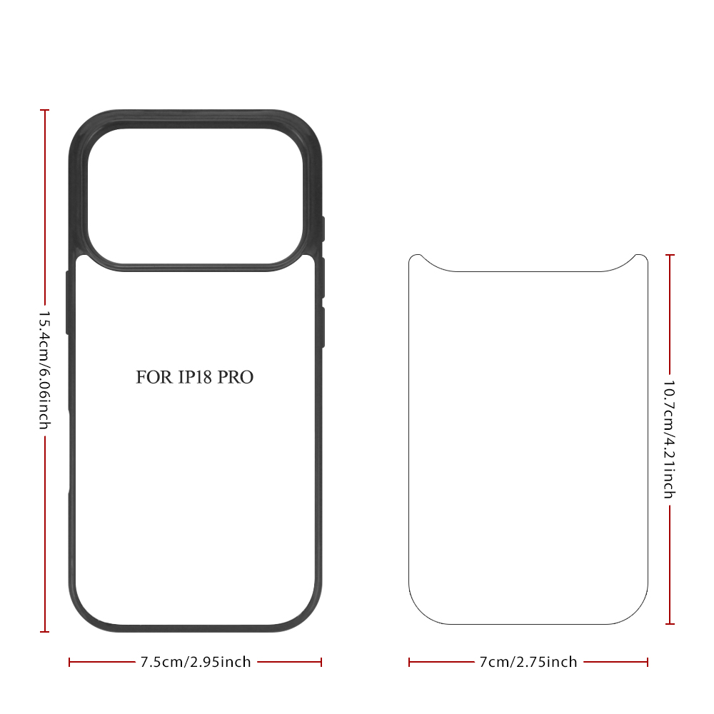 New Arrival Sublimation Blank 2D TPU Phone Case for iPhone 18 Series | Custom DIY 2D TPU Phone Covers With Aluminum Sheet for iPhone 18 17 16 Etc