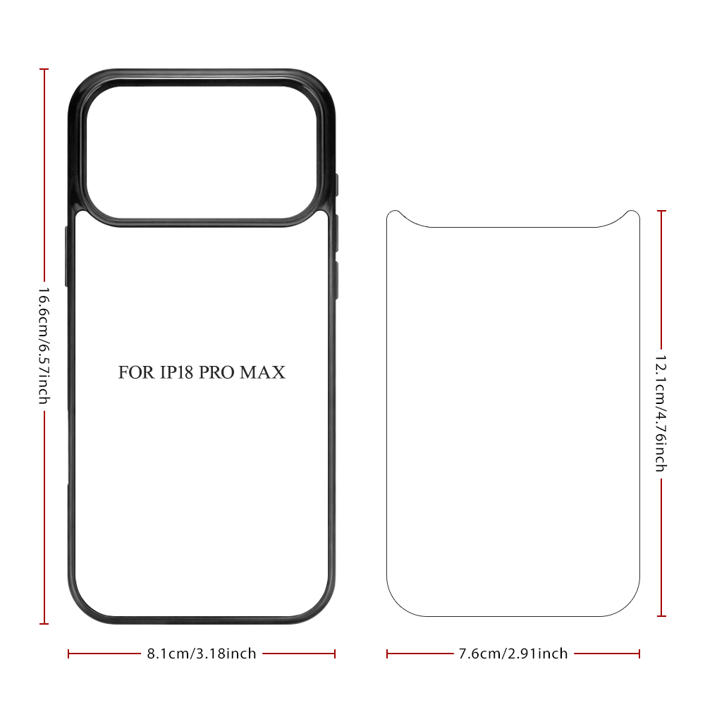 New Arrival Sublimation Blank 2D TPU Phone Case for iPhone 18 Series | Custom DIY 2D TPU Phone Covers With Aluminum Sheet for iPhone 18 17 16 Etc