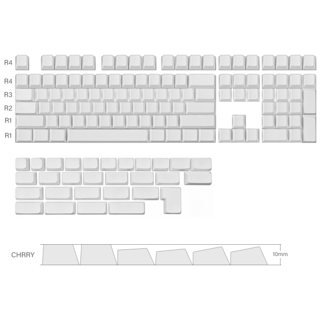 NOVELSUB Sublimation Blank Keycaps PBT Material Custom Dye-Sublimation 3D Keycaps 108 Keys & 140 Keys Set Cherry/XDA/MOA Profiles Wide Compatibility With Mechanical Keyboards