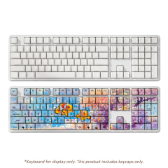 NOVELSUB Sublimation Blank Keycaps PBT Material Custom Dye-Sublimation 3D Keycaps 108 Keys & 140 Keys Set Cherry/XDA/MOA Profiles Wide Compatibility With Mechanical Keyboards