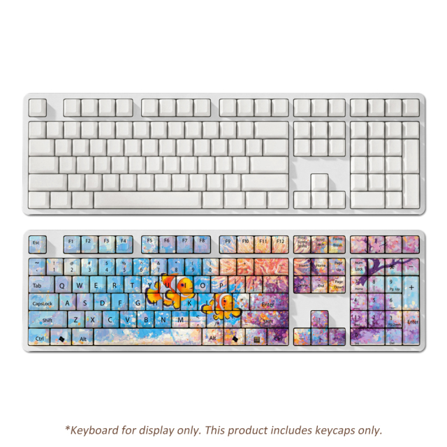 NOVELSUB Sublimation Blank Keycaps PBT Material Custom Dye-Sublimation 3D Keycaps 108 Keys & 140 Keys Set Cherry/XDA/MOA Profiles Wide Compatibility With Mechanical Keyboards