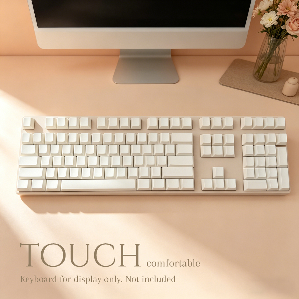 NOVELSUB Sublimation Blank Keycaps PBT Material Custom Dye-Sublimation 3D Keycaps 108 Keys & 140 Keys Set Cherry/XDA/MOA Profiles Wide Compatibility With Mechanical Keyboards