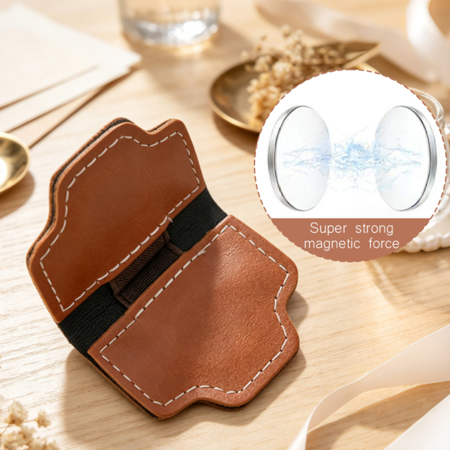 NOVELSUB Laser-Engraved Blank PU Leather Magnetic Bookmarks | Non-Heat-Transfer Magnetic Bookmarks 5mm Thickness| 2 Styles & 5 Colors