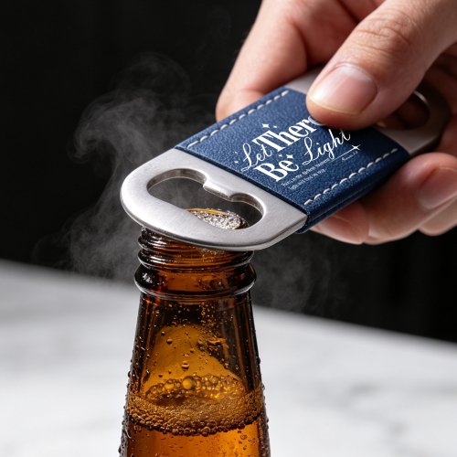 NOVELSUB Laser-Engraved Stainless Steel + PU Leather Blank Bottle Openers | Custom DIY  Bottle Openers for Laser-Engraved Wholesale | 4 Colors &  2 Shapes