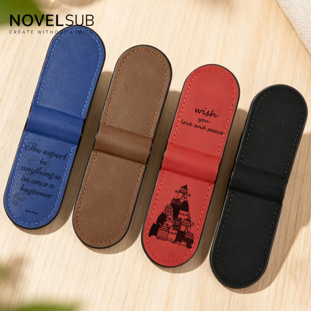 NOVELSUB Laser Engravable Blank PU Leather Money Clips | Non-Heat Transfer Strong Magnetic Money Clip | 4 Colors Ready to Use Magnetic Closure Card Holder
