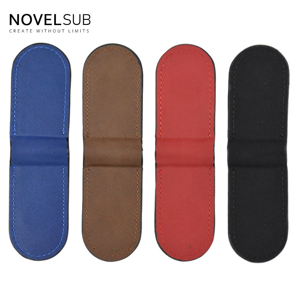 NOVELSUB Laser Engravable Blank PU Leather Money Clips | Non-Heat Transfer Strong Magnetic Money Clip | 4 Colors Ready to Use Magnetic Closure Card Holder