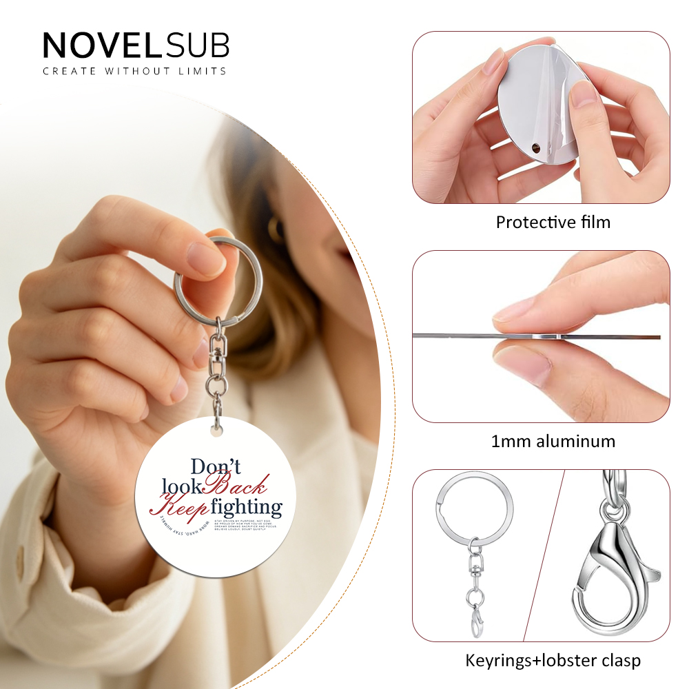 NOVELSUB Sublimation Blank Aluminum Sheet Keychains | Custom DIY Heat Transfer Aluminum Keychains | 12 Styles Available & 1 mm Thickness  for Heat Transfer & Personalized Orders