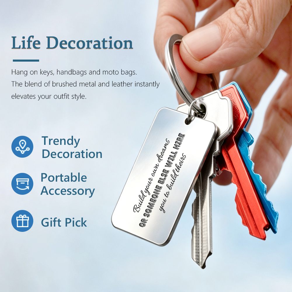 NOVELSUB Laser Engraving Blank Metal Silver Keychain Series | Laser Engrable Blank Stainless Steel Dog Tags & Keychain Pendants |  5 Styles Available Versatile Multi-Function Keychains