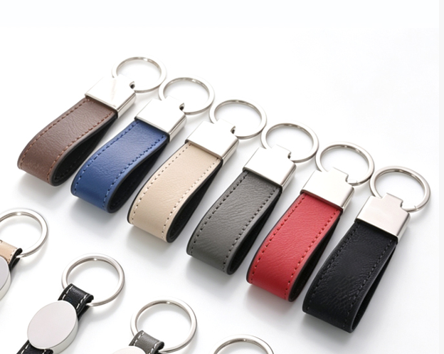 NOVELSUB Laser Engravable Blank Metal + PU Leather Keychain Series | Non Heat - Transfer PU + Zinc Alloy Car Key Pendants | 2 Syles & 6 Colors