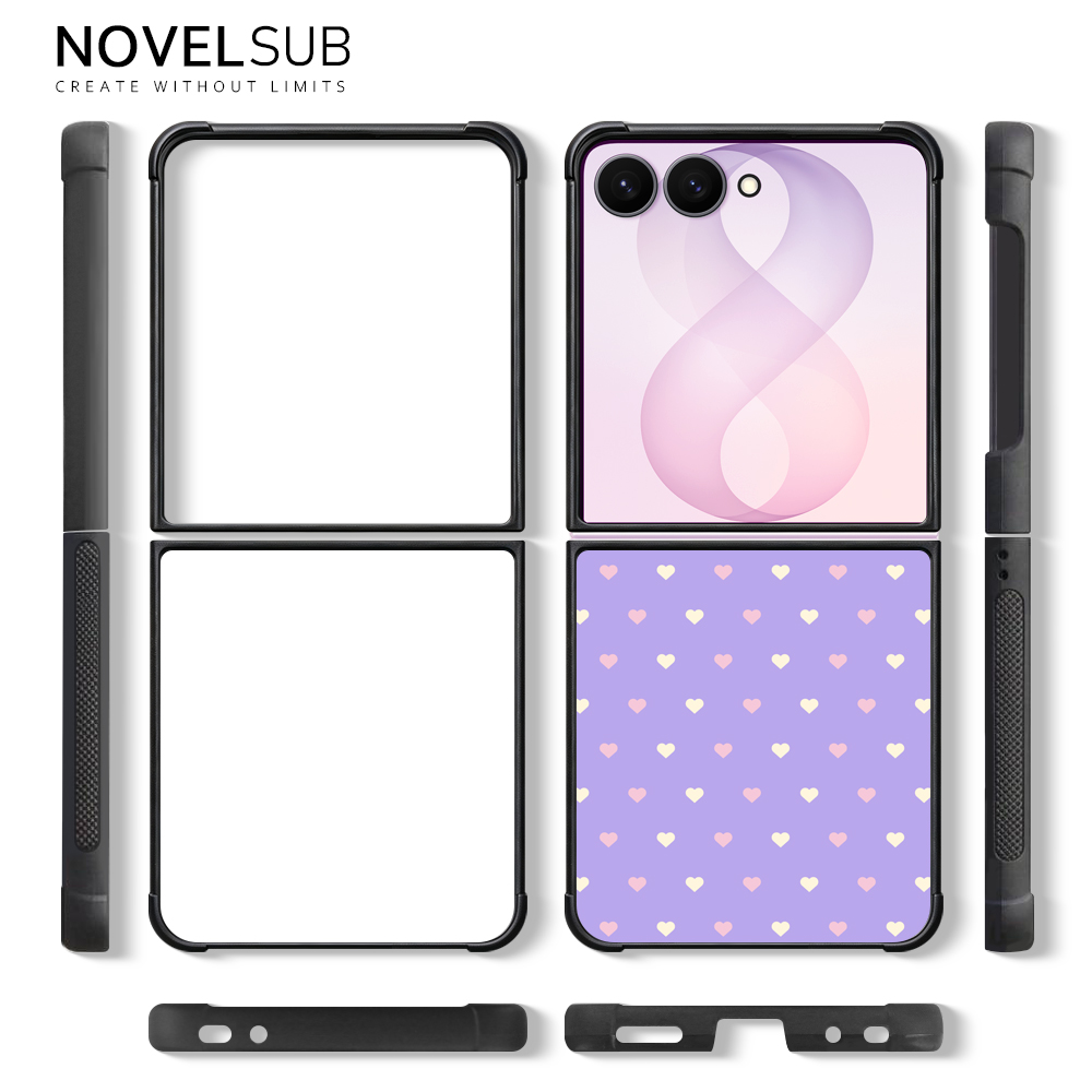 NOVELSUB for Samsung Galaxy Z Flip 8 Series Sublimation Blank 2D TPU Phone Case | Heat Transfer Printing DIY Phone Covers With Aluminum Sheet Insert for Z Flip 3- 8 Series