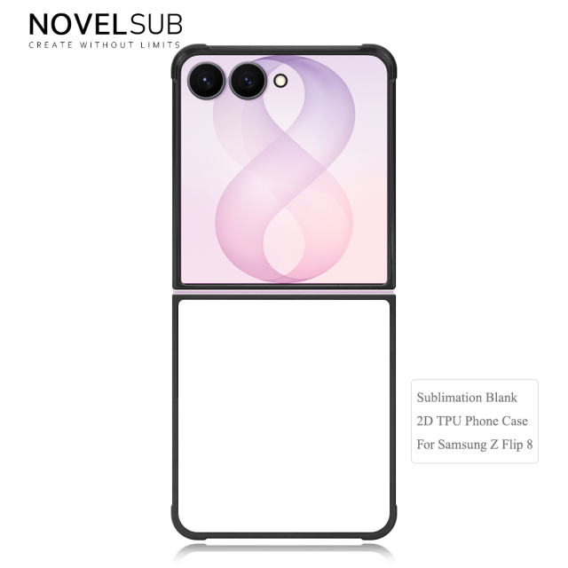 NOVELSUB for Samsung Galaxy Z Flip 8 Series Sublimation Blank 2D TPU Phone Case | Heat Transfer Printing DIY Phone Covers With Aluminum Sheet Insert for Z Flip 3- 8 Series