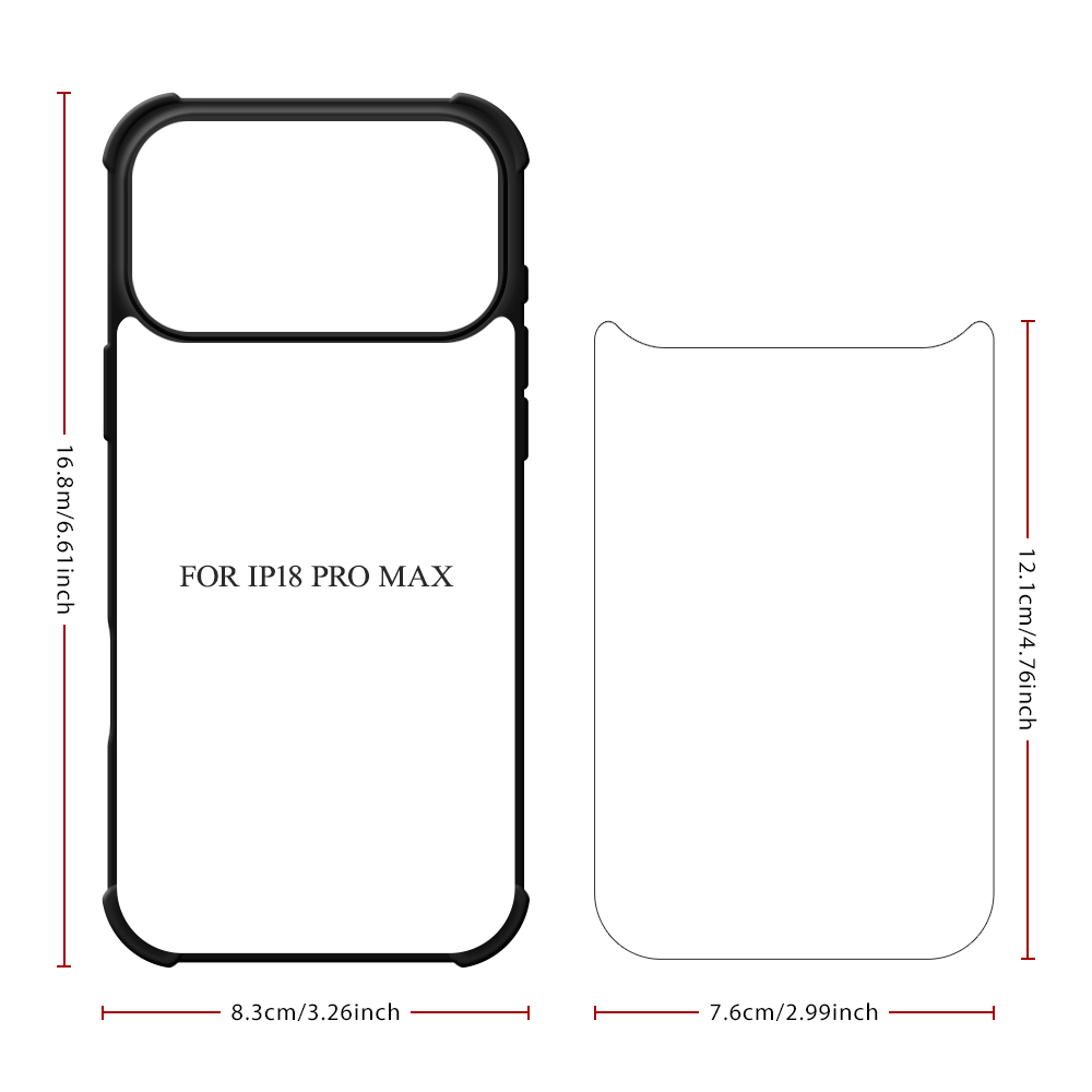 NOVELSUB Sublimation Blank 2D TPU 4 Corners Phone Cases for IPone  6 - 17 Series | Custom DIY Phone Covers TPU+PC+Aluminum Sheet Insert