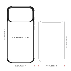NOVELSUB Sublimation Blank 2D TPU 4 Corners Phone Cases for IPone  6 - 17 Series | Custom DIY Phone Covers TPU+PC+Aluminum Sheet Insert
