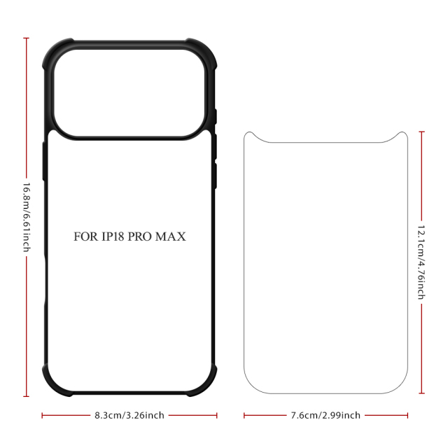 NOVELSUB Sublimation Blank 2D TPU 4 Corners Phone Cases for IPone  6 - 17 Series | Custom DIY Phone Covers TPU+PC+Aluminum Sheet Insert