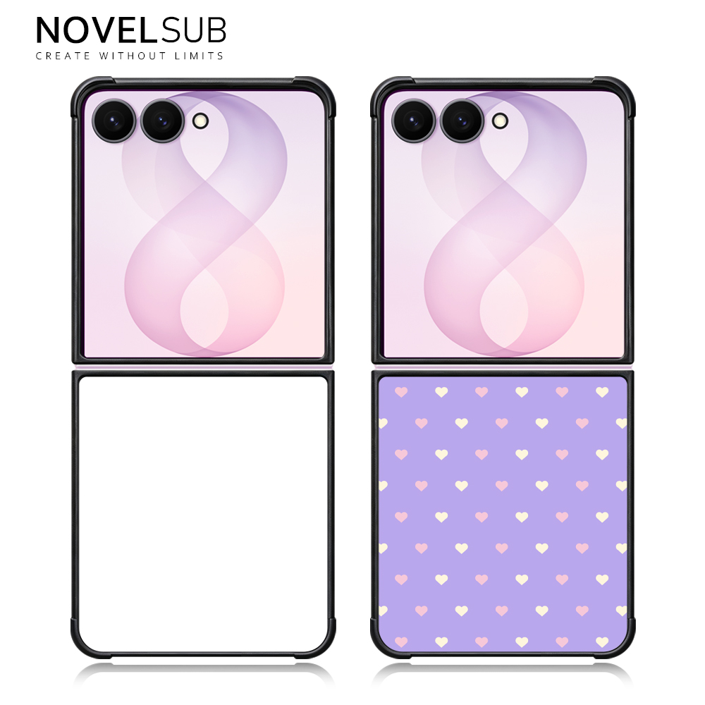 NOVELSUB for Samsung Galaxy Z Flip 8 Series Sublimation Blank 2D TPU Phone Case | Heat Transfer Printing DIY Phone Covers With Aluminum Sheet Insert for Z Flip 3- 8 Series