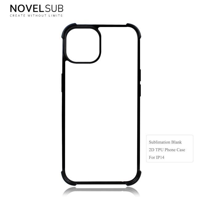 NOVELSUB Sublimation Blank 2D TPU 4 Corners Phone Cases for IPone  6 - 17 Series | Custom DIY Phone Covers TPU+PC+Aluminum Sheet Insert