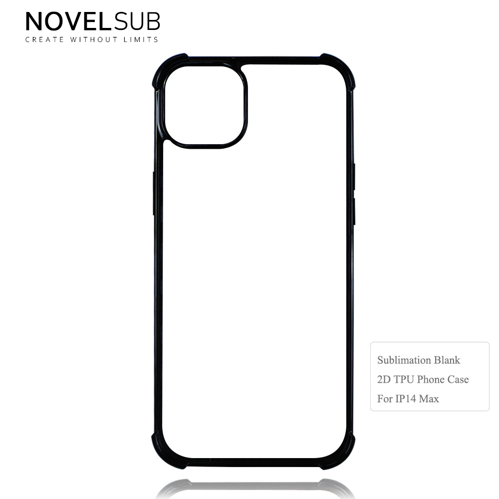 NOVELSUB Sublimation Blank 2D TPU 4 Corners Phone Cases for IPone  6 - 17 Series | Custom DIY Phone Covers TPU+PC+Aluminum Sheet Insert