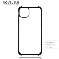 NOVELSUB Sublimation Blank 2D TPU 4 Corners Phone Cases for IPone  6 - 17 Series | Custom DIY Phone Covers TPU+PC+Aluminum Sheet Insert