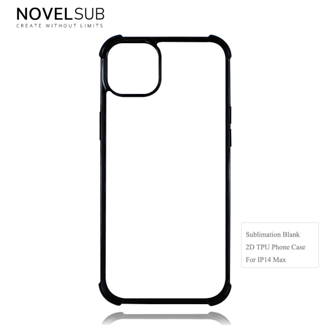 NOVELSUB Sublimation Blank 2D TPU 4 Corners Phone Cases for IPone  6 - 17 Series | Custom DIY Phone Covers TPU+PC+Aluminum Sheet Insert