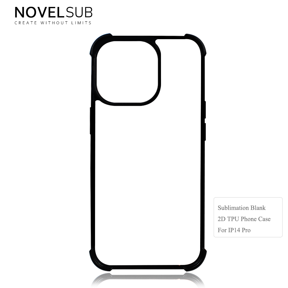 NOVELSUB Sublimation Blank 2D TPU 4 Corners Phone Cases for IPone  6 - 17 Series | Custom DIY Phone Covers TPU+PC+Aluminum Sheet Insert
