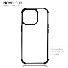 NOVELSUB Sublimation Blank 2D TPU 4 Corners Phone Cases for IPone  6 - 17 Series | Custom DIY Phone Covers TPU+PC+Aluminum Sheet Insert