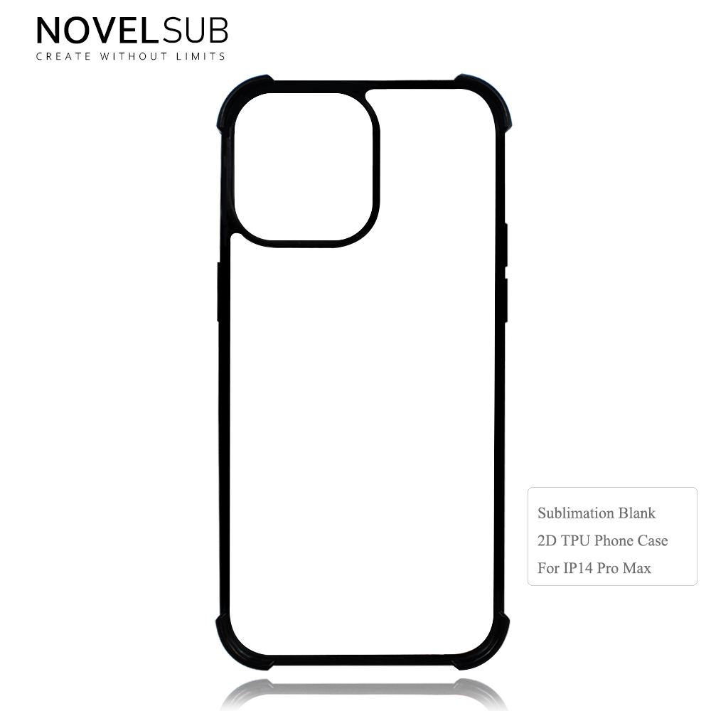 NOVELSUB Sublimation Blank 2D TPU 4 Corners Phone Cases for IPone  6 - 17 Series | Custom DIY Phone Covers TPU+PC+Aluminum Sheet Insert