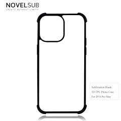 NOVELSUB Sublimation Blank 2D TPU 4 Corners Phone Cases for IPone  6 - 17 Series | Custom DIY Phone Covers TPU+PC+Aluminum Sheet Insert