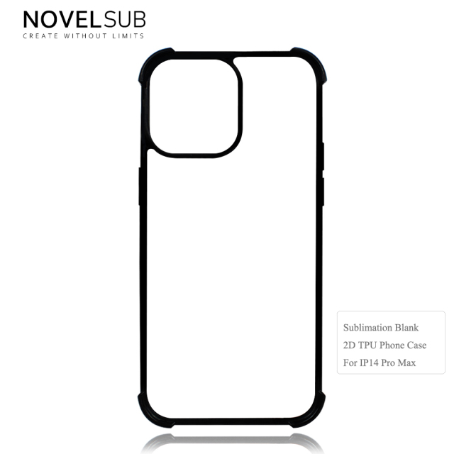 NOVELSUB Sublimation Blank 2D TPU 4 Corners Phone Cases for IPone  6 - 17 Series | Custom DIY Phone Covers TPU+PC+Aluminum Sheet Insert