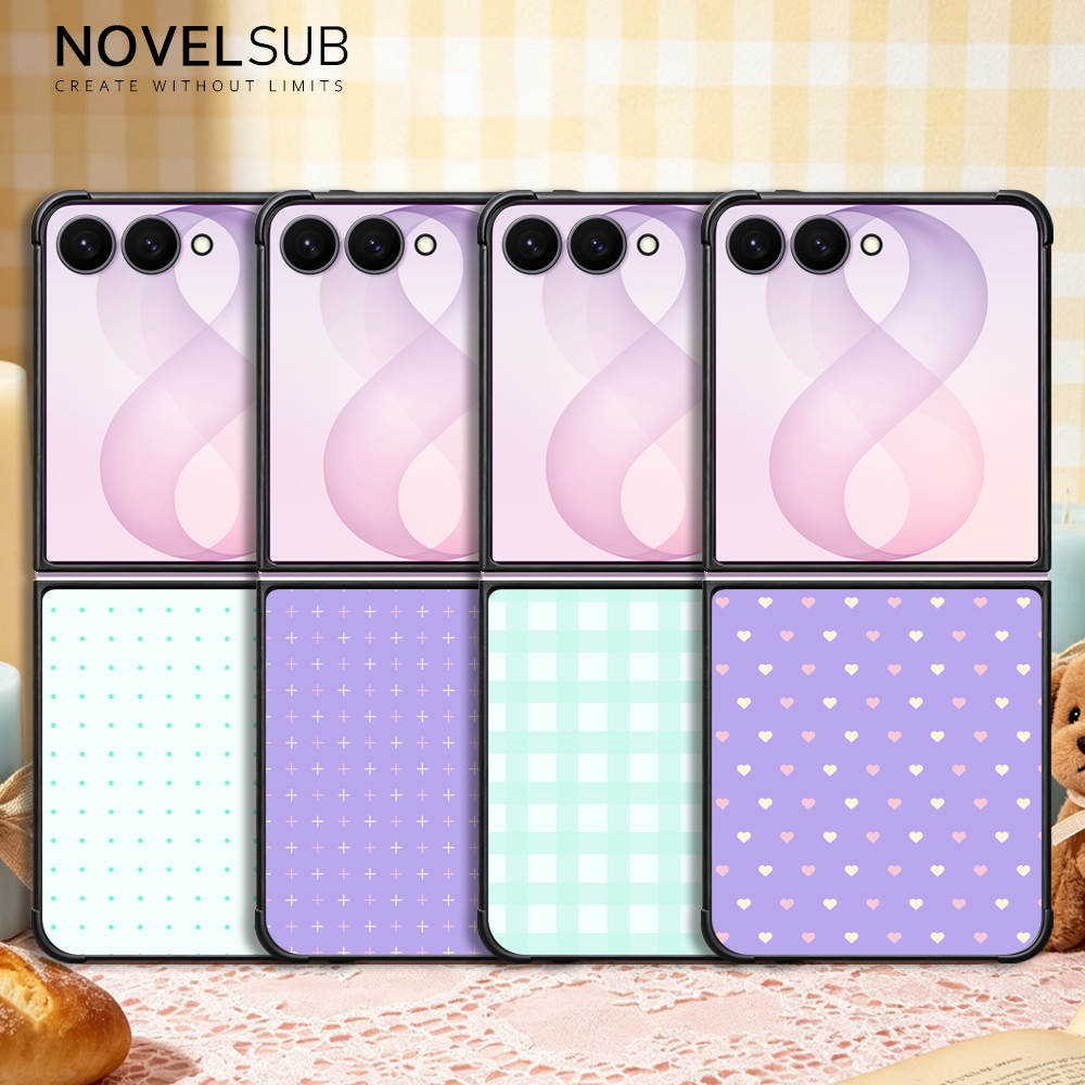 NOVELSUB for Samsung Galaxy Z Flip 8 Series Sublimation Blank 2D TPU Phone Case | Heat Transfer Printing DIY Phone Covers With Aluminum Sheet Insert for Z Flip 3- 8 Series