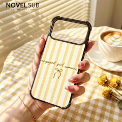 NOVELSUB Sublimation Blank 2D TPU 4 Corners Phone Cases for IPone  6 - 17 Series | Custom DIY Phone Covers TPU+PC+Aluminum Sheet Insert
