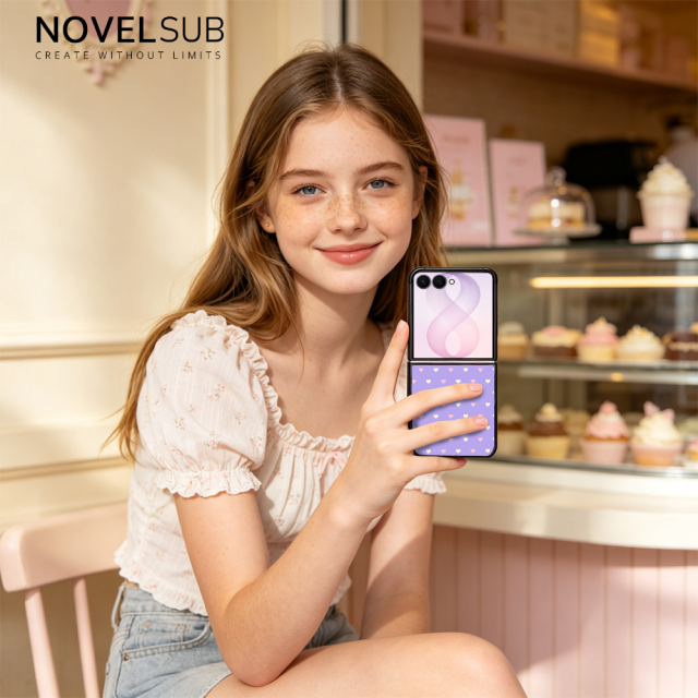 NOVELSUB for Samsung Galaxy Z Flip 8 Series Sublimation Blank 2D TPU Phone Case | Heat Transfer Printing DIY Phone Covers With Aluminum Sheet Insert for Z Flip 3- 8 Series