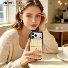 NOVELSUB Sublimation Blank 2D TPU 4 Corners Phone Cases for IPone  6 - 17 Series | Custom DIY Phone Covers TPU+PC+Aluminum Sheet Insert