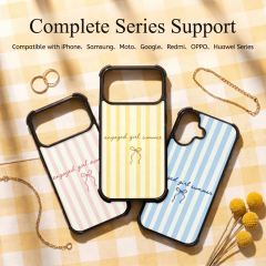 NOVELSUB Sublimation Blank 2D TPU 4 Corners Phone Cases for IPone  6 - 17 Series | Custom DIY Phone Covers TPU+PC+Aluminum Sheet Insert
