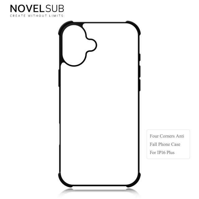 NOVELSUB Sublimation Blank 2D TPU 4 Corners Phone Cases for IPone  6 - 17 Series | Custom DIY Phone Covers TPU+PC+Aluminum Sheet Insert