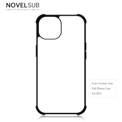 NOVELSUB Sublimation Blank 2D TPU 4 Corners Phone Cases for IPone  6 - 17 Series | Custom DIY Phone Covers TPU+PC+Aluminum Sheet Insert