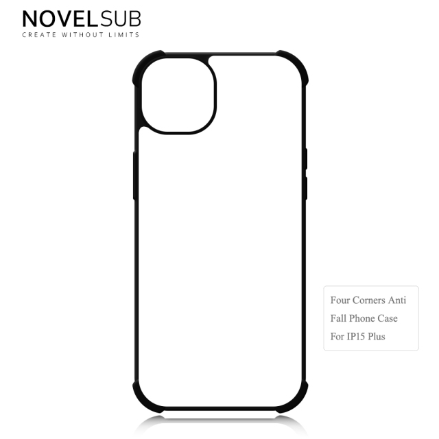 NOVELSUB Sublimation Blank 2D TPU 4 Corners Phone Cases for IPone  6 - 17 Series | Custom DIY Phone Covers TPU+PC+Aluminum Sheet Insert
