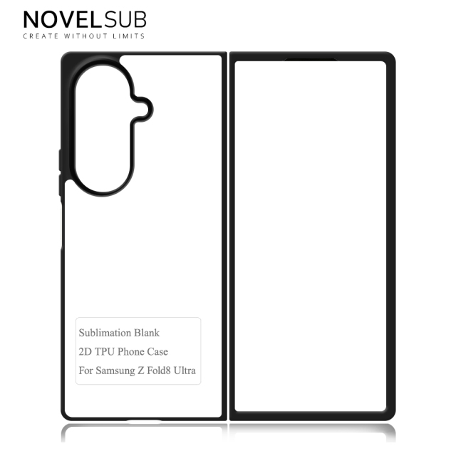NOVELSUB for SamSung Galaxy Z Fold 8 Ultra Sublimation Blank 2D TPU  Phone Case| Heat Transfer Blanks Custom DIY Phone Cover With Aluminum Sheet Insert | DIY for SamSung Galaxy Z Fold 3-8 Series