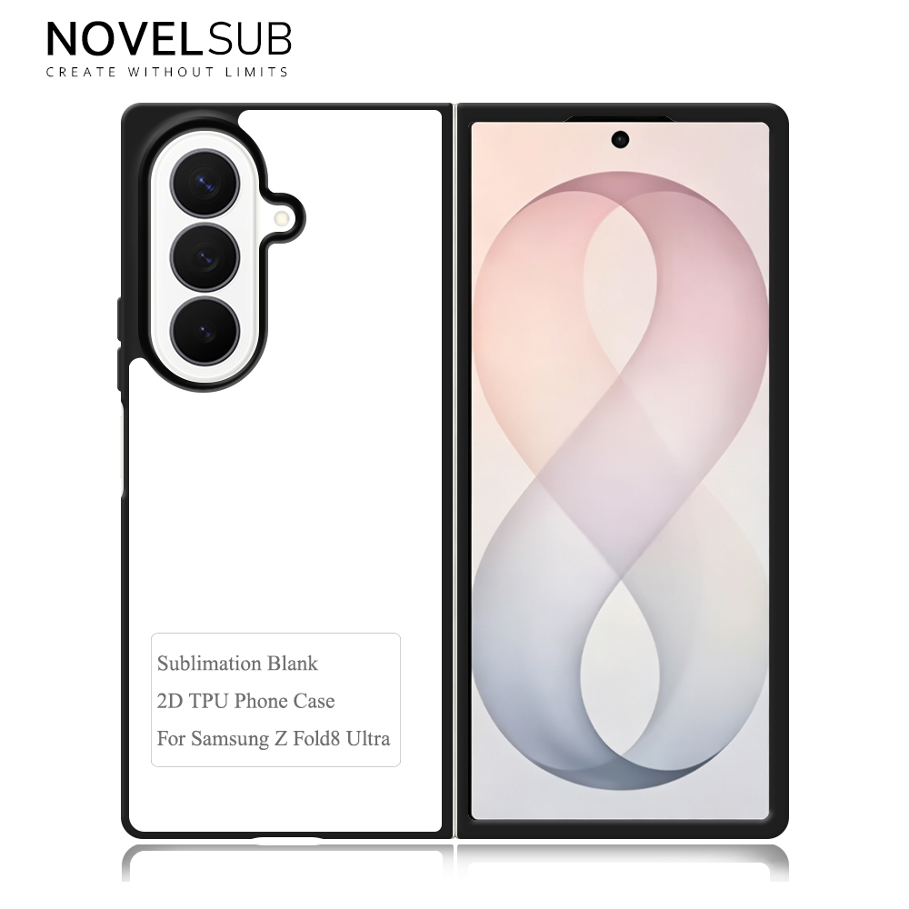 NOVELSUB for SamSung Galaxy Z Fold 8 Ultra Sublimation Blank 2D TPU  Phone Case| Heat Transfer Blanks Custom DIY Phone Cover With Aluminum Sheet Insert | DIY for SamSung Galaxy Z Fold 3-8 Series