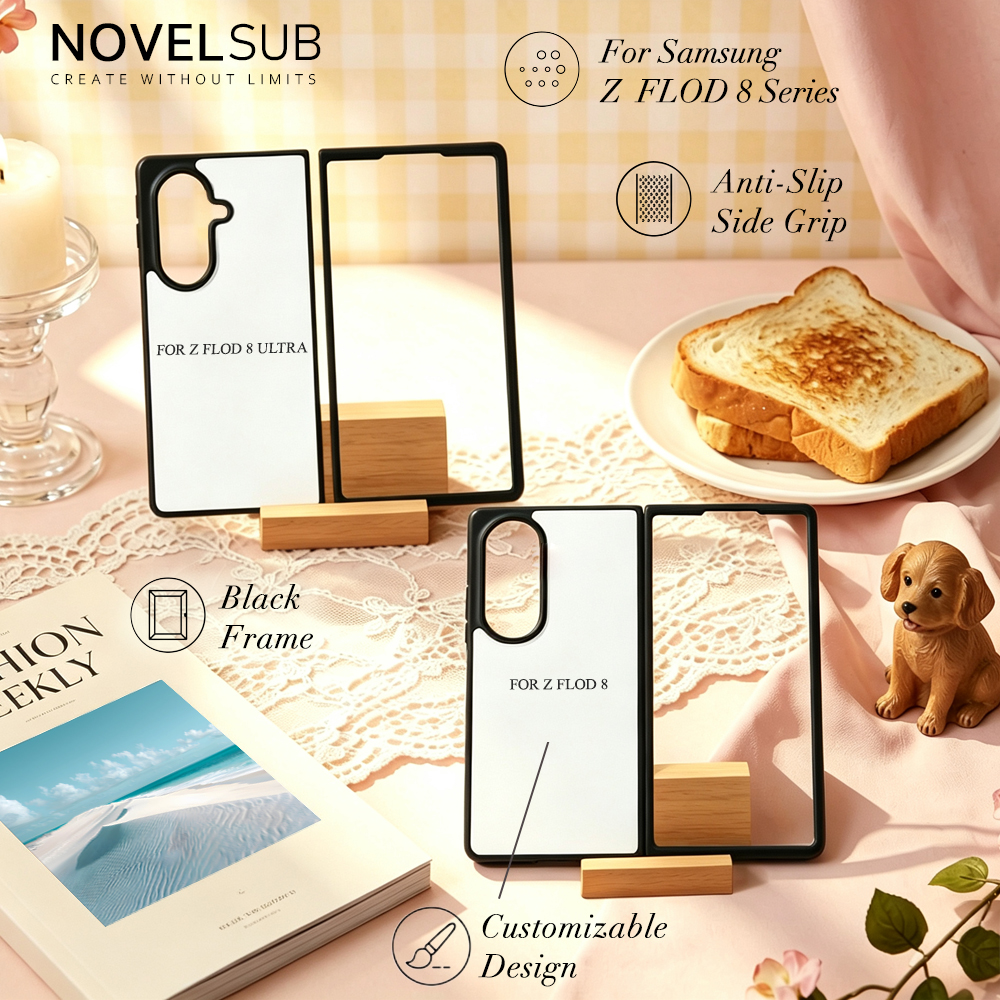 NOVELSUB for SamSung Galaxy Z Fold 8 Ultra Sublimation Blank 2D TPU  Phone Case| Heat Transfer Blanks Custom DIY Phone Cover With Aluminum Sheet Insert | DIY for SamSung Galaxy Z Fold 3-8 Series