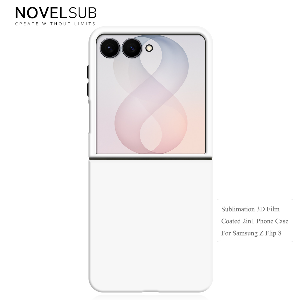NOVELSUB New Style 3D 2IN1 Coated Sublimation Blank Phone Case for Samsung Galaxy Z Flip 6/7/8 | TPU+PC Shockproof DIY Heat Transfer Customizable Protective Cover Wholesale