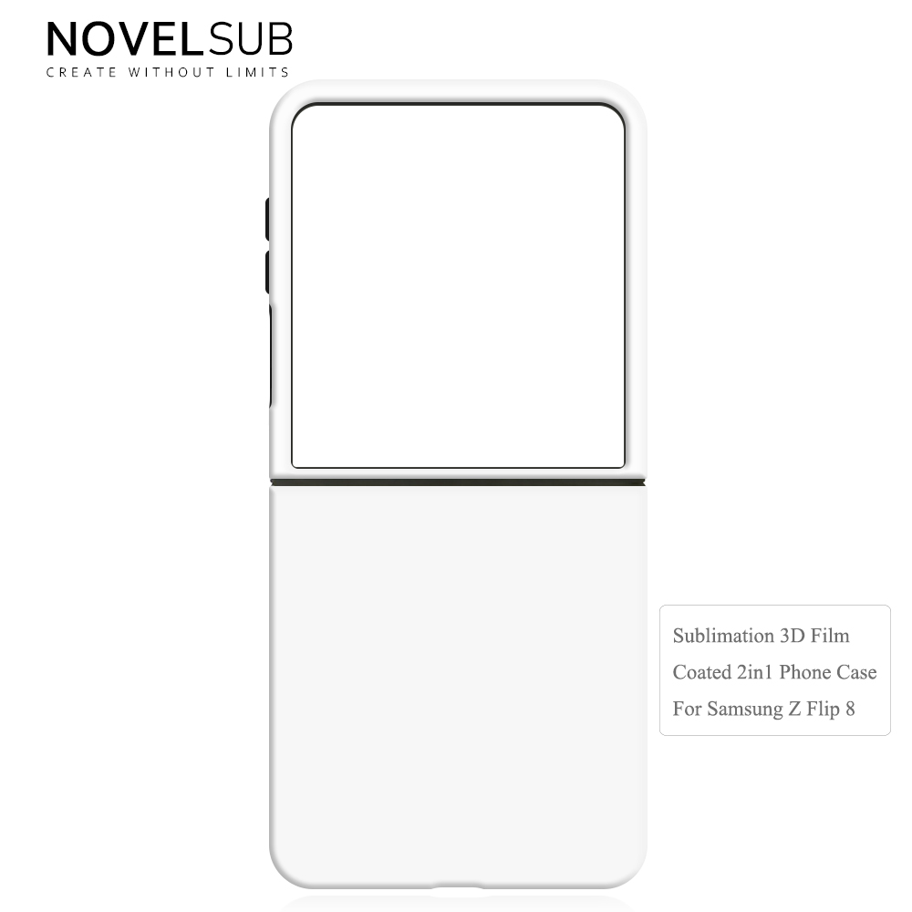 NOVELSUB New Style 3D 2IN1 Coated Sublimation Blank Phone Case for Samsung Galaxy Z Flip 6/7/8 | TPU+PC Shockproof DIY Heat Transfer Customizable Protective Cover Wholesale