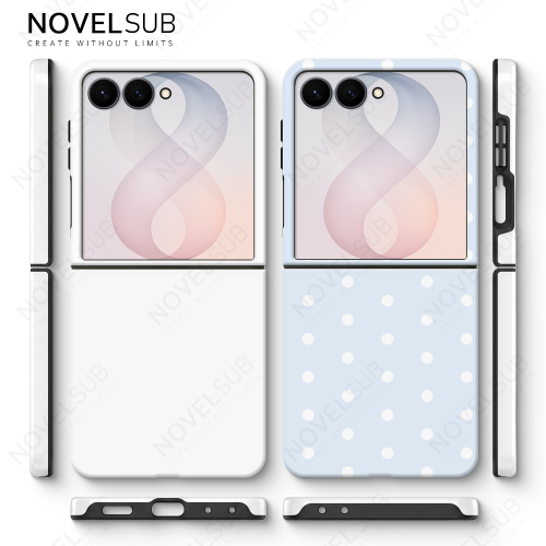NOVELSUB New Style 3D 2IN1 Coated Sublimation Blank Phone Case for Samsung Galaxy Z Flip 6/7/8 | TPU+PC Shockproof DIY Heat Transfer Customizable Protective Cover Wholesale
