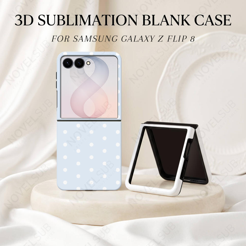 NOVELSUB New Style 3D 2IN1 Coated Sublimation Blank Phone Case for Samsung Galaxy Z Flip 6/7/8 | TPU+PC Shockproof DIY Heat Transfer Customizable Protective Cover Wholesale