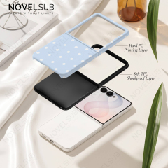 NOVELSUB New Style 3D 2IN1 Coated Sublimation Blank Phone Case for Samsung Galaxy Z Flip 6/7/8 | TPU+PC Shockproof DIY Heat Transfer Customizable Protective Cover Wholesale
