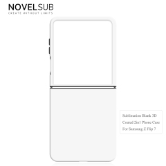 NOVELSUB New Style 3D 2IN1 Coated Sublimation Blank Phone Case for Samsung Galaxy Z Flip 6/7/8 | TPU+PC Shockproof DIY Heat Transfer Customizable Protective Cover Wholesale